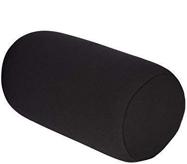 Zerodis Oreiller à Mémoire de Forme Coussin Repose Cou en Mousse de Mémoire Coussin de Nuque Voyage Genou Oreiller Cylindrique Lavable (Black)