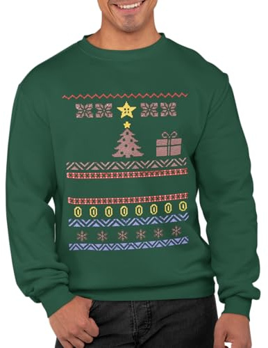 Graphic Impact retrospelsinspirerad freak jul jumper fula jultröjor