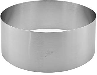 Ateco Round Cake Ring Dessert Mold, 3 High x 7.875 Diameter, Stainless Steel