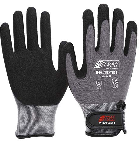 6Paar Handschuhe Nitras -Dexter 2- Grau, 11