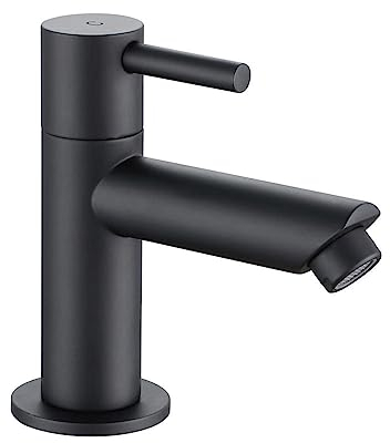 Aloni Waschtischarmatur Kaltwasserhahn Schwarz matt