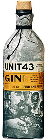 Unit43 43 Dry Gin - international ausgezeichneter Craft Gin aus Südafrika | Best Gin in Africa (The UK Gin Guide) | Spezielle Fynbos Botanicals vom Westkap Südafrikas | 43% (1x 0,7l)