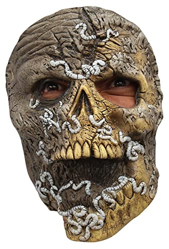 Maskworld Maden-Mumie Maske des Grauens aus Latex - Erwachsenen Horror Kostüm Halbmaske Monster Untoter Leiche - ideal für Halloween, Karneval, Motto- & Grusel-Party