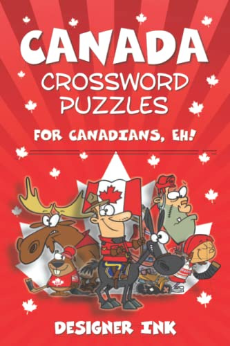 Canada Crossword Puzzles: PEOPLE, PROVINCES, HISTORY, HOLLYWOOD NORTH. Canadian Art Interior. Easy to Hard Words. ALL AGES Activity.