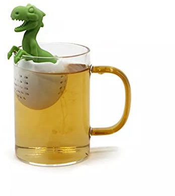 WSLWJH Tea Strainer Silicone Dinosaur Shape Tea Infuser Reusable Tea Strainer Coffee Herb Filter Home Loose Leaf Diffuser Accessories