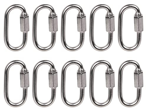 BQLZR Quick Link Rigging - Conectores de cadena de acero inoxidable (10 unidades)