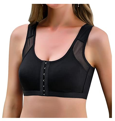 Telusu S-5XL Soutien-Gorge Correcteur De Posture pour Femmes avec Maintien du Dos sous-vêtements Respirants Shapewear Soutien-Gorge De Sport Débardeurs Corset (Color : Black, Size : XXL/XX-Large)