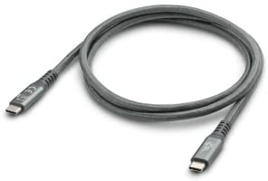 CSL-Computer USB 3.2 Gen2 2x2 Typ-C Kabel Bundle, 1x 1m + 1x 2m + 1x 3m Länge, Datenübertragungsrate bis zu 20 Gbit/s, Leistung bis zu 100W, Metallstecker, Nylonmantel, grau