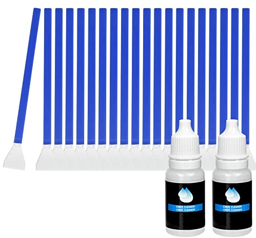 20Pcs 24mm Sensor Reinigungs Kit für Spiegelreflexkamera und Spiegellose Vollformat Kamera mit 20ml Sensor Reiniger, Kamera Foto Reinigungsset für DSLR oder SLR Kamera Objektive