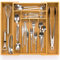 budu Besteckkasten #45 (Tiefe 45cm) aus Bambus - Schubladen Ordnungssystem für die Küche - Besteckkasten für Schubladen aus Bambus - Ausziehbar - Kitchen drawer organizer - Kitchen organizer