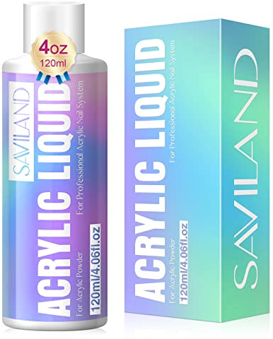 Saviland Monomer for Acryl Liquid für AcrylPulver Nägel Starter DIY | 120 ml Professionelle Acryl Liquid für AcrylPulver Nails,Acryl Liquid für Nägel Nichtvergilbt für DIY Verlängerung & Carving