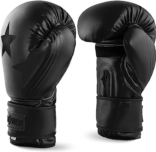 Lions Boxing Gloves - Premium Faux Leather, Pro Sparring Training Muay Thai Gloves, MMA Punching Kickboxing Bag Focus Mitts Fighting Training Workout for Men Women