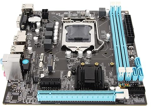 Elprico Micro ATX Motherboard,DDR3 Motherboard with LGA 1155 Slot,M.2 NVMe NGFF 100Mbps LAN Micro ATX Motherboard for LGA1155 Socket I3 I5 I7