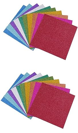 COHEALI 200stücke Glitzerpapier Buntes Bastelpapier Für Kreative Projekte Farben Einseitig Hochwertiges Bastelmaterial Für Scrapbooking Und Handwerksarbeiten