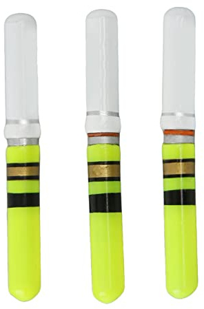 3 Pi¨¨Ces Cylindrique P¨ºche de Nuit LED Flotteur ¨¦clairer D¨¦Rive Queue Baton Lumineux LED Outils Awa D¨¦Rive P¨ºche ¨¦lectronique D¨¦Rive Queue Accessoires de P¨ºche (Green)
