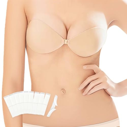 Egussi Klebe BH Push Up, Trägerloser für Frauen, Wiederverwendbarer Unsichtbarer Rückenloser, Selbstkleber BHS für Rückenloses Kleid