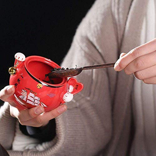 Cute Lucky Cat Porcelain Tea Caddy Porcelain Tea Canisters Chinese Kungfu Tea Accessories