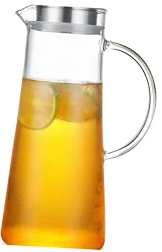 IMIKEYA Large Capacity Glass Water Bottle for Kitchen Tea Bottle Lids High Borosilicate Safe