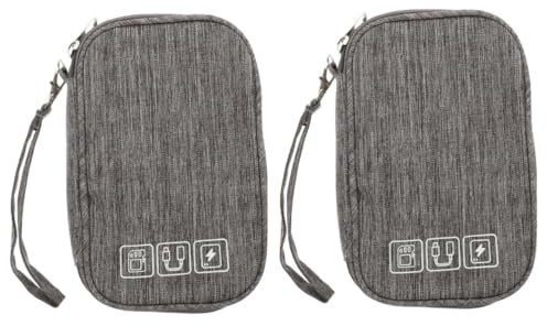 OSALADI 2 Piezas Mini Paquete Cargador Bolsa Organizador Cable De Carga Organizador Cable Organizador Bolsa Caso Bolsa Gestión De Cables Bolsa Organizador Gadget Poliéster Viaje Teléfono