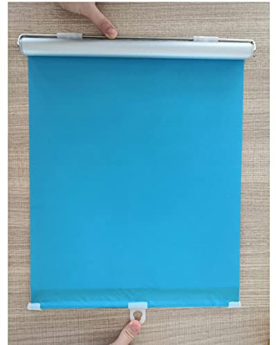 Verdunkelungsrollo, Saugnapf-Thermo-Rollos, stanzfrei einziehbarer Balkon-Sonnenschutz, Sonnenschutz-Isolierung, Schattierungsvorhang, Fenster-Rollo, Küche, Büro, Auto, Sichtschutz (B 58 x H 125 cm (2