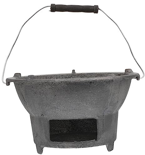 Parliky Gusseisen Holzkohlegrill Campingkocher Bbq Grillofen Outdoor Vielseitig Für Grillen Heizen Kochen Robust Langlebig Kompakt Portabel Für Angeln Wandern