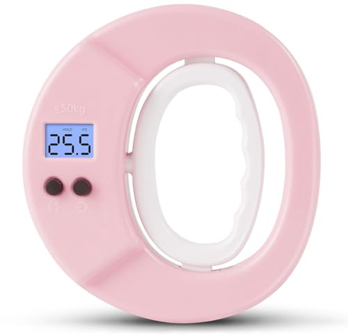 OSDUE Dinamometro Elettronico per Bambino, 110lbs/50Kg Addebitabile Dinamometro Misuratore per Bambino, Digitale di Forza di Presa Manuale, per la Misurazione della Potenza delle Dita Uso Sportivo Ros