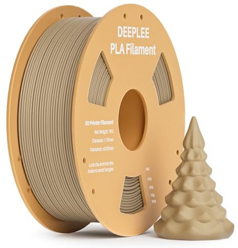 DEEPLEE PLA Filament 1.75mm, 3D Drucker Filament 1kg (2,2lbs), Maßgenauigkeit +/- 0,02 mm, Filament 3D-Druckmaterialien für FDM 3D Drucker, Holz