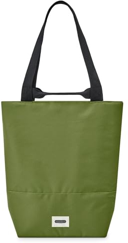 Black+Blum Insulated Tote Bag, 16L - Leak Proof Tote Bag for Adults with Zip - Made with Recycled PET and BPA Free - Food Bag for On The Go, Moss