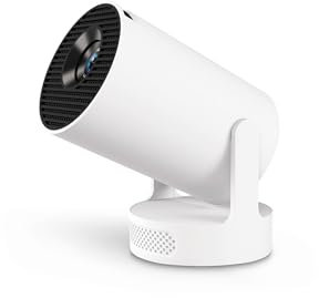 Android 11 Smart Projector 720P HD | 170 ANSI Lumens | 0.8:1 Short Throw | 110 Display | WiFi 6 & BT 5.4 | 30,000-Hr LED | AirPlay/DLNA | 4K Video Support