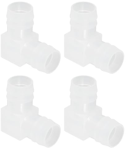 QUARKZMAN Raccord À Manchon 13/16, 4 Pièces Égal Manchonné Coude À 90 Degrés en L 2 Voies Raccord en Plastique pour Soudure Union pour Tube De Ligne d'air Tuyau Carburant Gaz Liquide