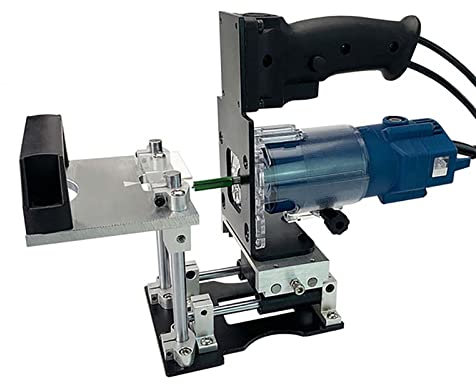 Fresadora de Madera Rebajadora Eléctrica, Plantilla de mortajar 2 en 1, soporte de ranurado, sujetadores invisibles, localizador de punzones, marco de posicionamiento de fresa for máquina de corte