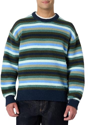 Amazon Essentials Pull à Col Rond en Faux Mohair, Coupe Décontractée Homme