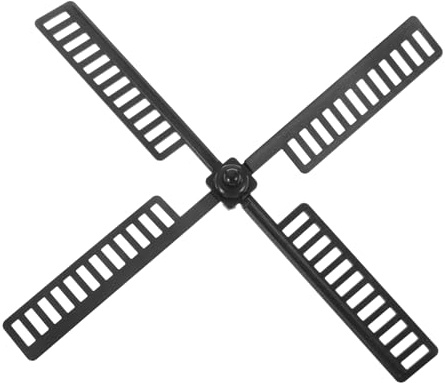 INOOMP Accessoire pour Moulin à Vent Jardin en Plastique Noir, Pièces D'éolienne Étanches, Stables et Résistantes la Décoloration pour Jardin et Cour