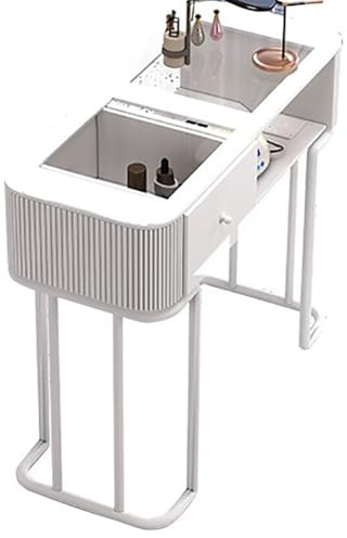Maniküretisch mit Schubladen Glasplatte Multifunktionaler Salon Workstation für Nagelstudio