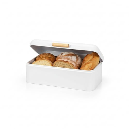 Quttin | Panera Moderna con Tapa y Con Sistema de Apertura y Cierre Práctico - Panera para Guardar el Pan o Bollería, Ideal para la Encimera de la Cocina