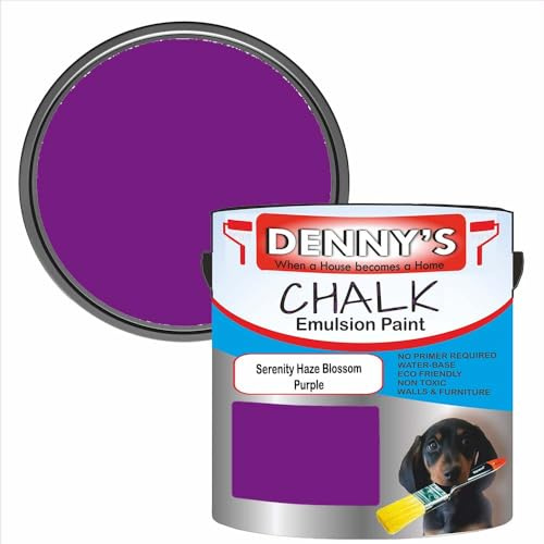 Premium Interior Wall & Furniture Chalk Paint – Serenity Haze Blossom Purple – Rich Matt Finish, Durable & Washable, Low Odour, Ideal for Living Rooms, Bedrooms & Hallways (250ML Tin)
