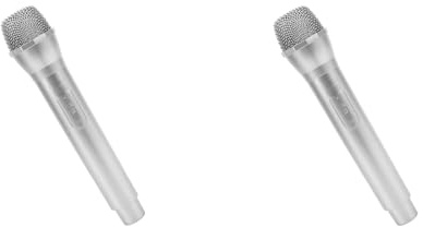 Yctze 2 Pièces Accessoire de Microphone Réaliste pour les Spectacles de Danse karaoké Accessoire de Microphone D'entraînement pour Accessoires D'équipement Vidéo de karaoké