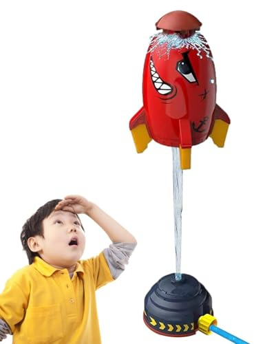 Sprinkler for Flying Rocket Toys with Hose, Outdoor Toys for Backyard, Garden, Terrace, Park, Summer, Spring, Games and Activities, Party, Birthday, Adventure