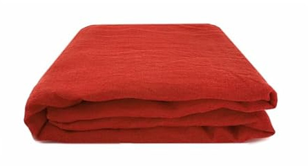 JOWOLLINA Laken Bettlaken Überwurf 100% Leinen Stonewashed 220 g/m2 (230x240 cm, Tomato)