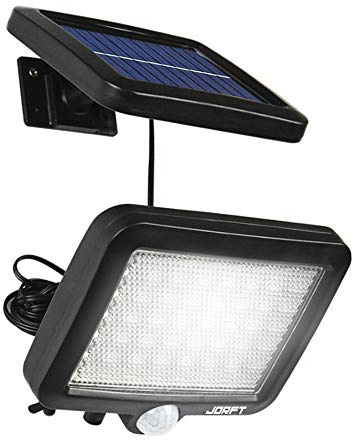 Jorft Solar Security Lights, 56 LED Solar Wall Lamp Human/Light Sensor Waterproof Super Bright Lights for Garden, Fence, Door, Yard or Entrance Use