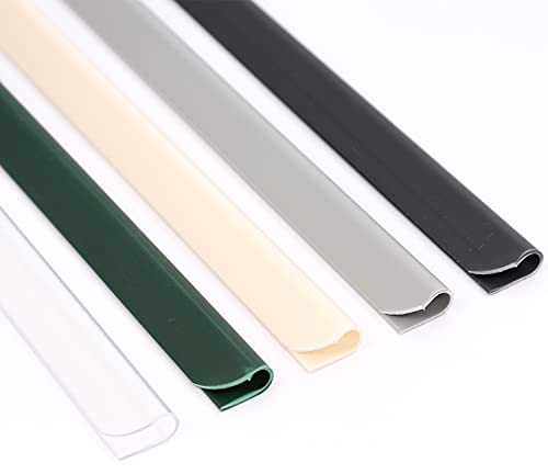 Panorama24 Befestigungsclips für PVC-Sichtschutzstreifen, Anthrazit RAL7016, 50 Stück, Klemmschienen Zaun Sichtschutzstreifen Doppelstabmatten Sichtschutzfolie Clips