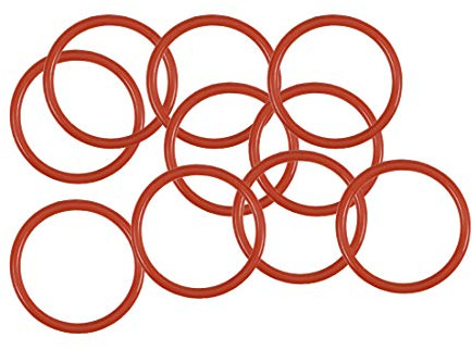 sourcing map Silicone O-Ring, 17mm OD, 14mm ID, 1.5mm Width, VMQ Seal Rings Gasket, Red, Pack of 10