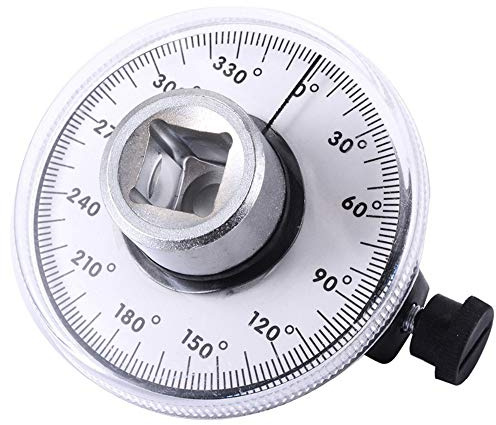 BSBMIEQM 1/2 Inch Torque Wrench Angle Gauge Tool,360° Adjustable 1/2 Drive Torque meter Wrench Set,Professional Measure Tool,Gift