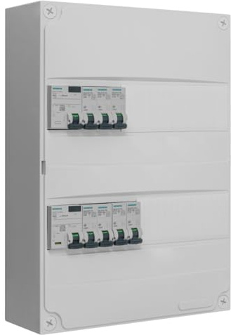 SIEMENS - Tableau 2 rangées pré-équipé 2 inter. diff. 40A + 7 disjoncteurs
