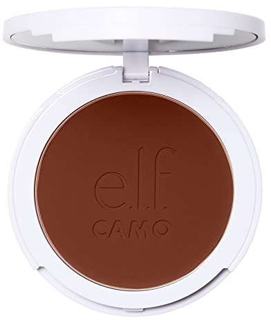 E.l.f. Camo Powder Foundation, Lightweight, Primer-Infused Buildable & Long-Lasting Medium-to-Full Coverage Foundation, Deep 560 C