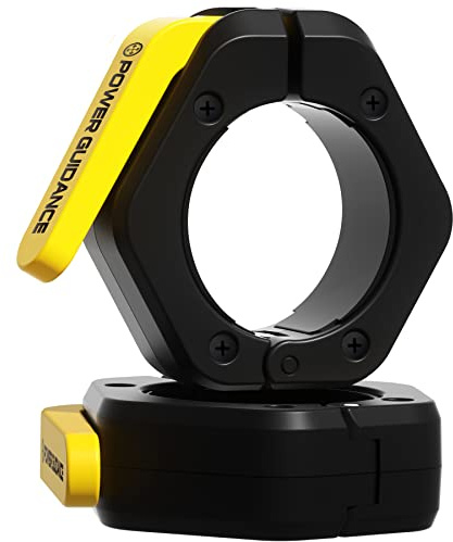 POWER GUIDANCE Hantelverschlüsse Hantel Verschluss, 50MM Langhantel Klemmen Kragen Clips Verriegelung Schnellverschlus, für Workout Gewichtheben Training Fitness Zubehör (Schwarz 4.0)
