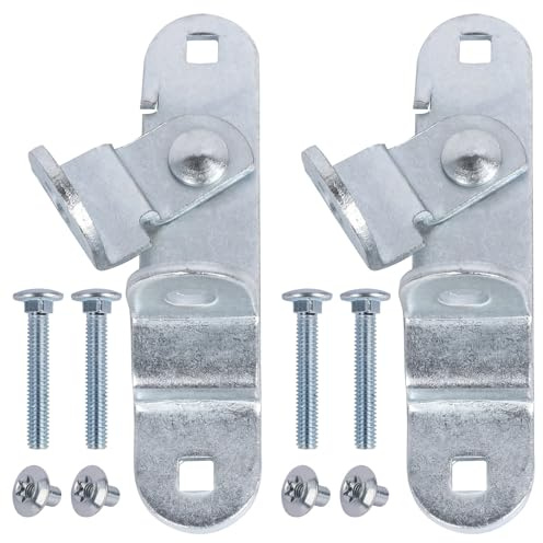 GDW Cargo Trailer Door Latch Hasp Keeper for Ramp Padlock Race Bar Lock Handle Enclosed Car Hauler (‎Trailer Door Hasp 2pack +Screws 4+Nuts 4)