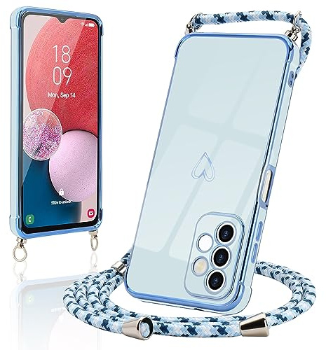 Micoden Handykette für Samsung Galaxy A13 4G Hülle mit Band Herz
