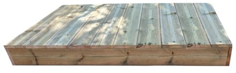 Vinuovo Stufenleiter aus Holz für die Erstellung Ihrer Treppe oder Gartentreppe durch Stapeln – 10 Bretter B 60 cm H 17 cm