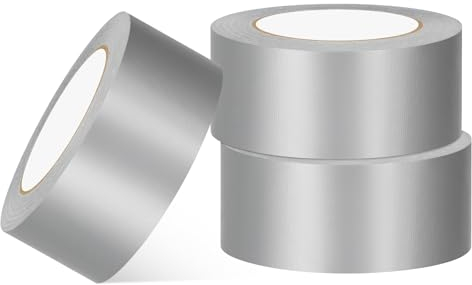 HOOWUDY 3 Rollen Panzertape Extra Stark,32 m x 48 mm Wasserdichtes Klebeband Starkes Gewebeband,Duct Tape,Panzerband Panzertape Wasserfest- Gewebeklebeband Innen und Außen